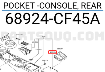 Nissan 68924CF45A POCKET -CONSOLE, REAR
