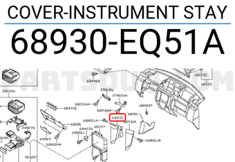 Nissan 68930EQ51A COVER-INSTRUMENT STAY