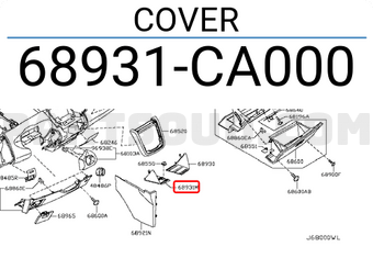 Nissan 68931CA000 COVER
