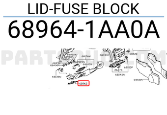 Nissan 689641AA0A LID-FUSE BLOCK