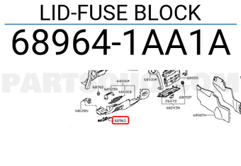 Nissan 689641AA1A LID-FUSE BLOCK