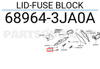 Nissan 689643JA0A LID-FUSE BLOCK