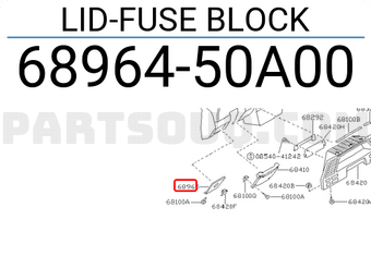 Nissan 6896450A00 LID-FUSE BLOCK