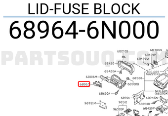 Nissan 689646N000 LID-FUSE BLOCK