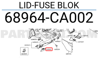 Nissan 68964CA002 LID-FUSE BLOK