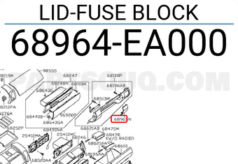 Nissan 68964EA000 LID-FUSE BLOCK