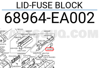 Nissan 68964EA002 LID-FUSE BLOCK