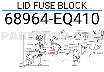 Nissan 68964EQ410 LID-FUSE BLOCK