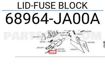 Nissan 68964JA00A LID-FUSE BLOCK
