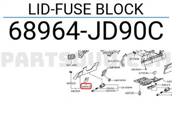 Nissan 68964JD90C LID-FUSE BLOCK
