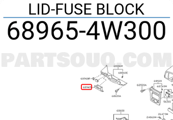 Nissan 689654W300 LID-FUSE BLOCK