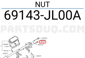 Nissan 69143JL00A NUT