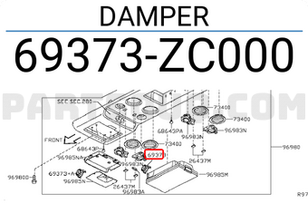 Nissan 69373ZC000 DAMPER