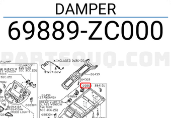 Nissan 69889ZC000 DAMPER
