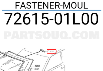 Nissan 7261501L00 FASTENER-MOUL