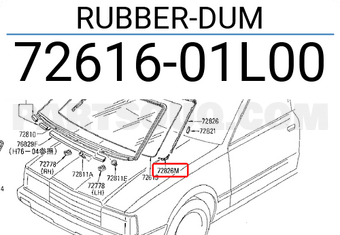 Nissan 7261601L00 RUBBER-DUM