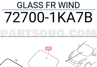 Nissan 727001KA7B GLASS FR WIND