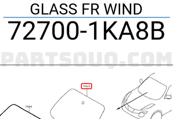 Nissan 727001KA8B GLASS FR WIND