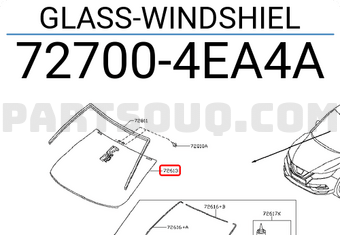 Nissan 727004EA4A GLASS-WINDSHIEL