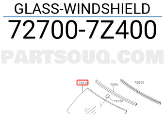 Nissan 727007Z400 GLASS-WINDSHIELD