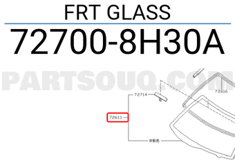 Nissan 727008H30A FRT GLASS
