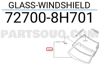 Nissan 727008H701 GLASS-WINDSHIELD