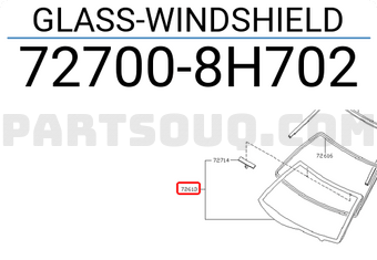 Nissan 727008H702 GLASS-WINDSHIELD