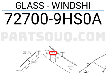 Nissan 727009HS0A GLASS - WINDSHI
