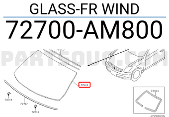 Nissan 72700AM800 GLASS-FR WIND