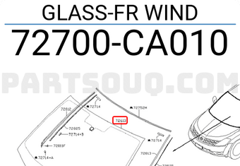 Nissan 72700CA010 GLASS-FR WIND