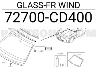 Nissan 72700CD400 GLASS-FR WIND