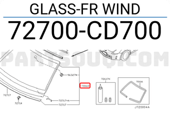 Nissan 72700CD700 GLASS-FR WIND