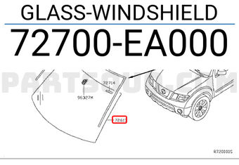 Nissan 72700EA000 GLASS-WINDSHIELD