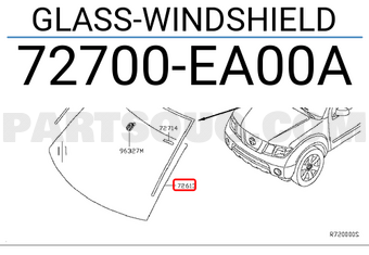 Nissan 72700EA00A GLASS-WINDSHIELD