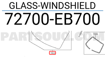 Nissan 72700EB700 GLASS-WINDSHIELD