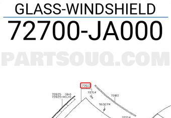 Nissan 72700JA000 GLASS-WINDSHIELD