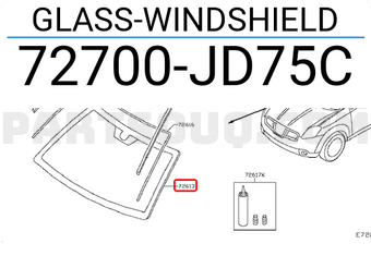 Nissan 72700JD75C GLASS-WINDSHIELD