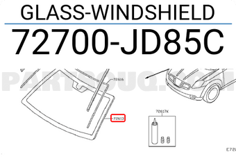 Nissan 72700JD85C GLASS-WINDSHIELD