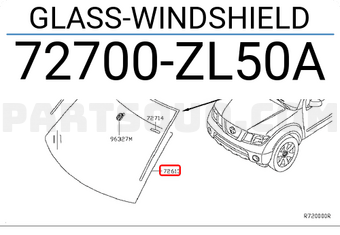 Nissan 72700ZL50A GLASS-WINDSHIELD