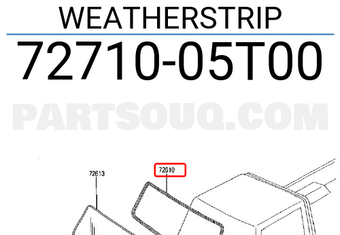 Nissan 7271005T00 WEATHERSTRIP