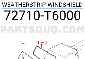 Nissan 72710T6000 WEATHERSTRIP-WINDSHIELD