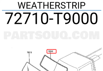 Nissan 72710T9000 WEATHERSTRIP