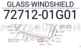 Nissan 7271201G01 GLASS-WINDSHIELD
