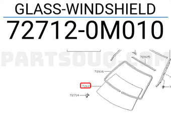 Nissan 727120M010 GLASS-WINDSHIELD