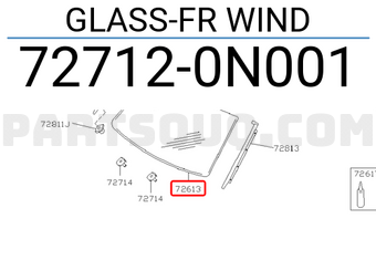 Nissan 727120N001 GLASS-FR WIND