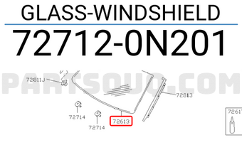 Nissan 727120N201 GLASS-WINDSHIELD