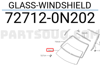 Nissan 727120N202 GLASS-WINDSHIELD