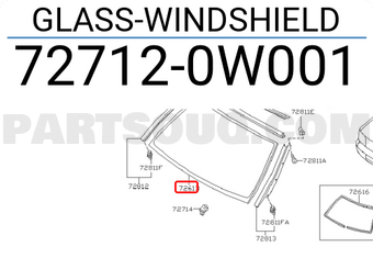Nissan 727120W001 GLASS-WINDSHIELD