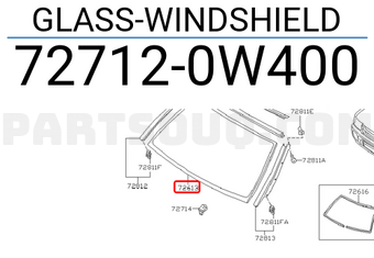 Nissan 727120W400 GLASS-WINDSHIELD