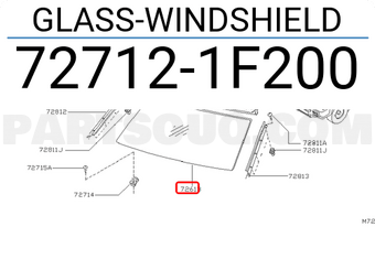 Nissan 727121F200 GLASS-WINDSHIELD